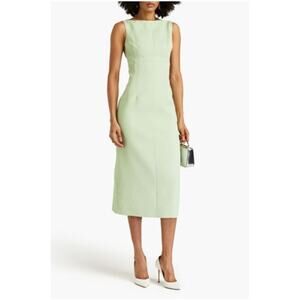 NWT Emilia Wickstead Ashie Dress Textured Cloque | Pistachio Green |‎ SZ 8